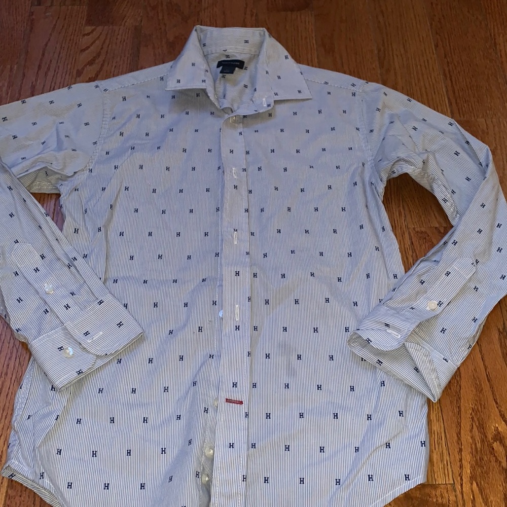 Kids Tommy Hilfiger blue button down dress shirt